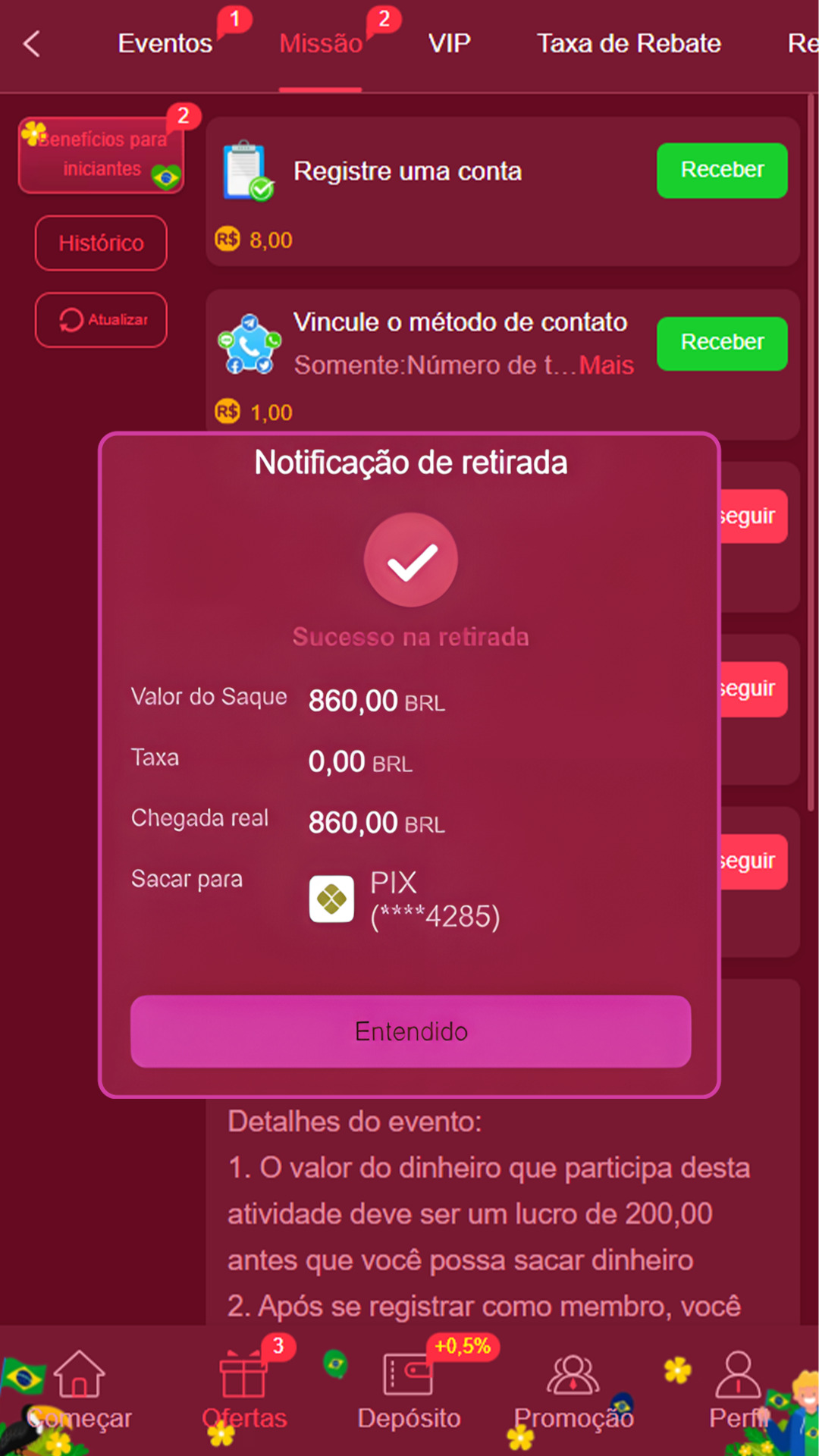 fiz um depósito no jogo do tigrinho 